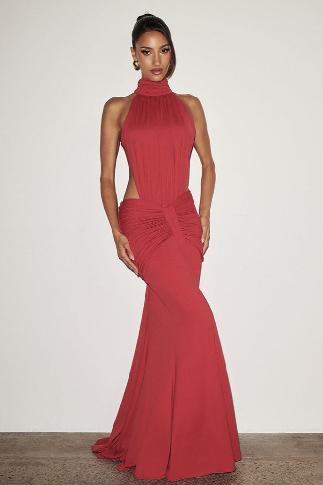 Backless Mermaid-Fit Maxi Dress