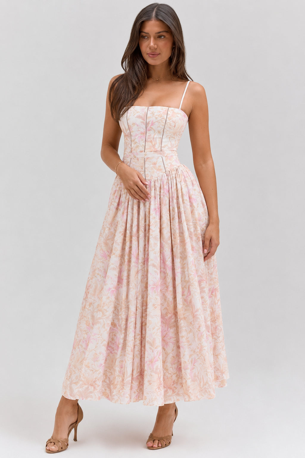 Floral Cami Bodycon Maxi Dress