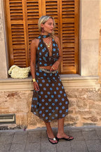 Polka Dot Color-Block Mesh Set