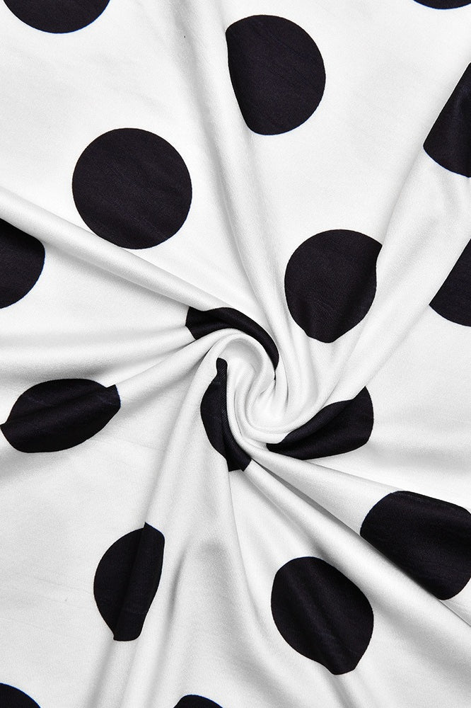 Retro Dot-Print Blouse