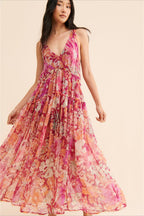 Floral Boho Sleeveless Maxi Dress