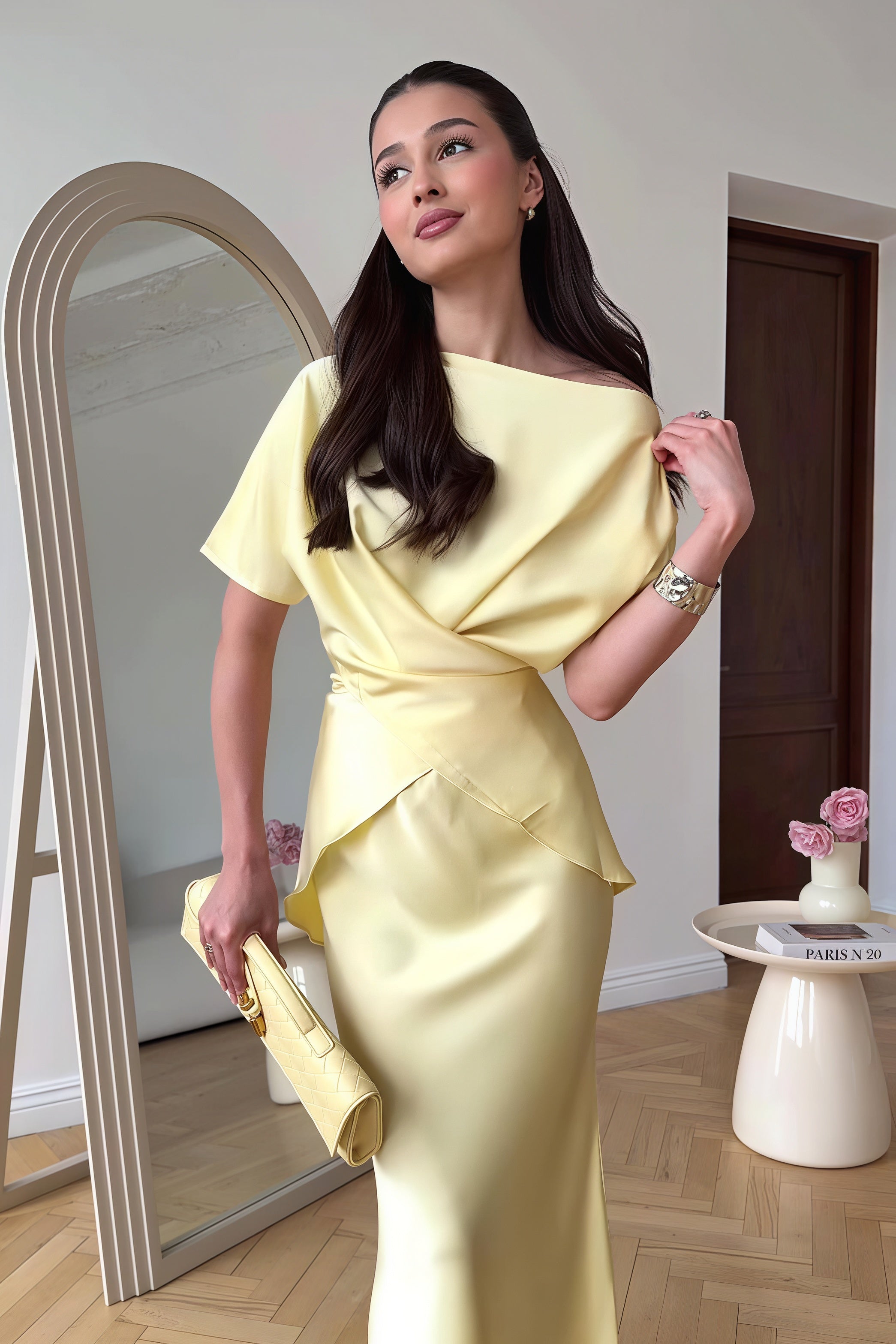 Flowy Short-Sleeve Skirt Set