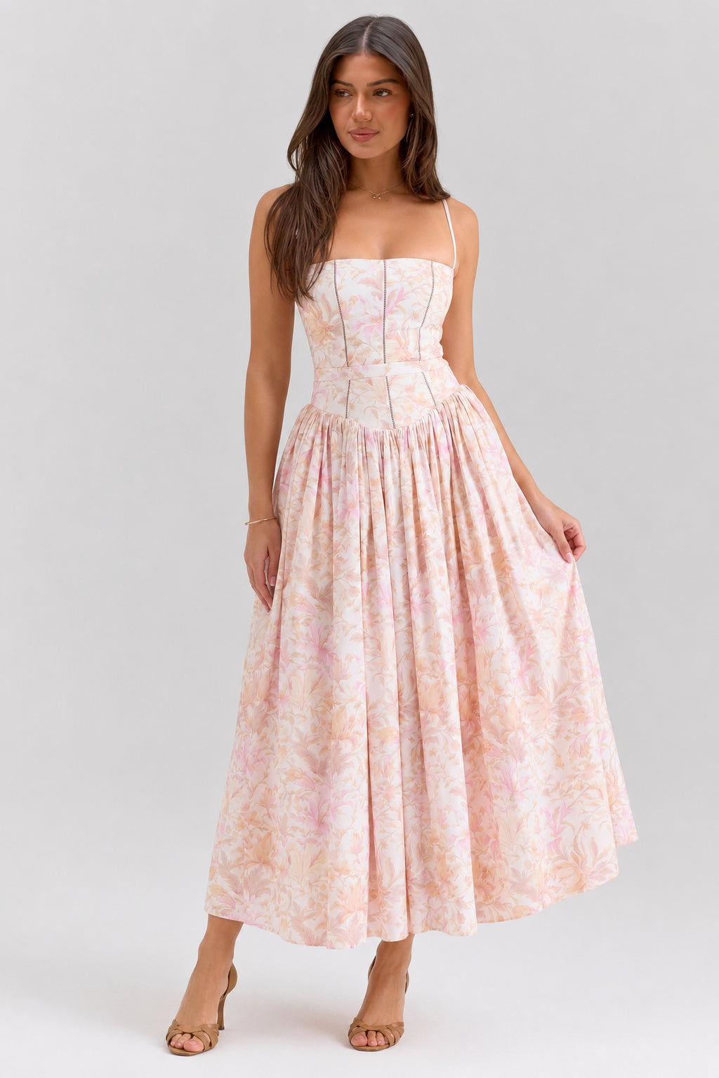 Floral Cami Bodycon Maxi Dress