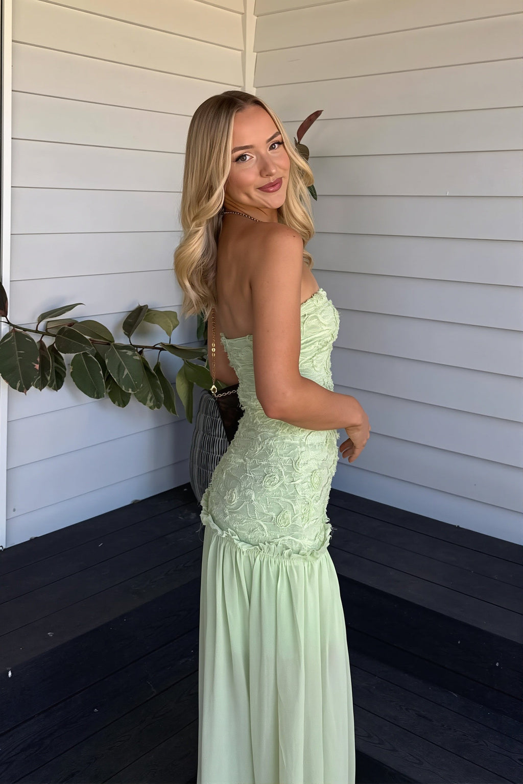 Floral Chiffon Bandeau Cami Maxi Dress