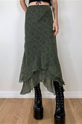 Floral Chiffon Maxi Skirt