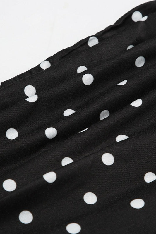 Polka Dot Off-Shoulder Crop Top