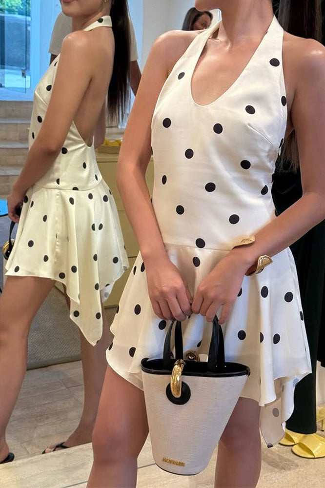 Halter Backless A-Line Mini Dress