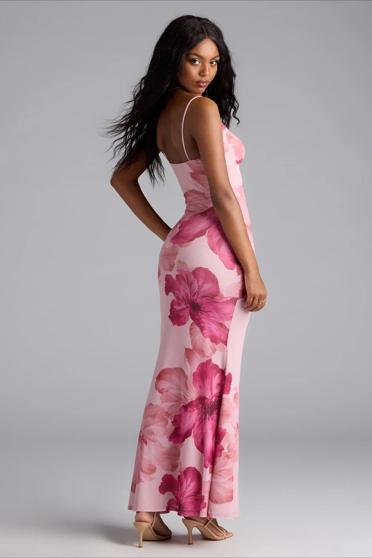 Floral Cami Bodycon Maxi Dress