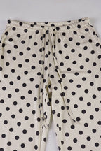 Polka Dot Flared Casual Pants