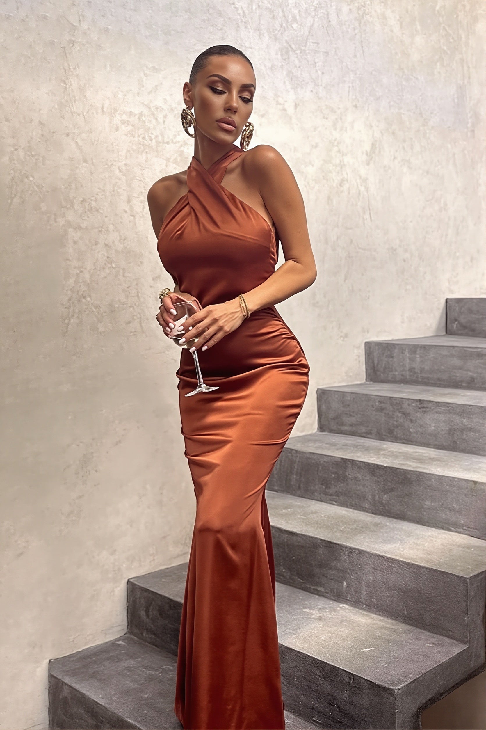 Slim Backless Sleeveless Maxi Dress