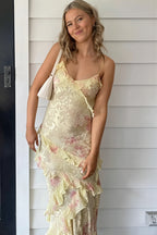 Jacquard Gradient Maxi Dress