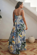 Coconut-Print Loose Boho Dress