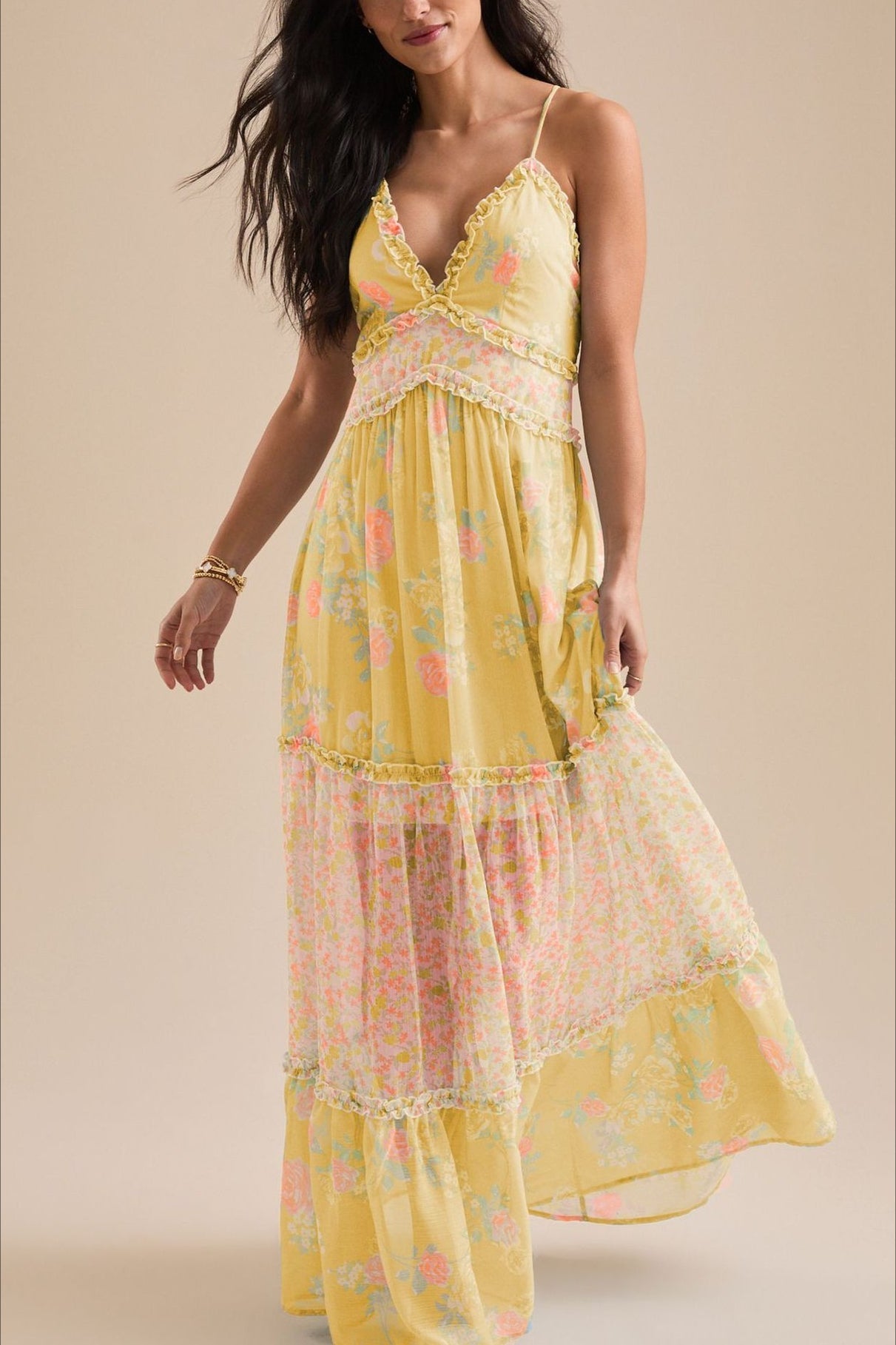 Floral Boho Cami Maxi Dress
