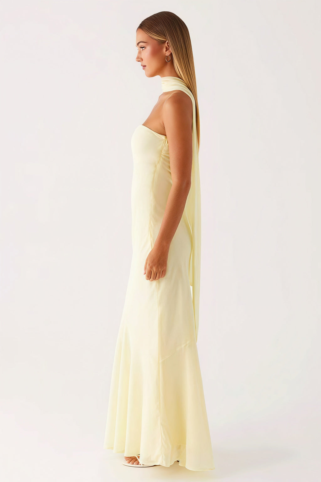 Floral Tie Fishtail Maxi Dress