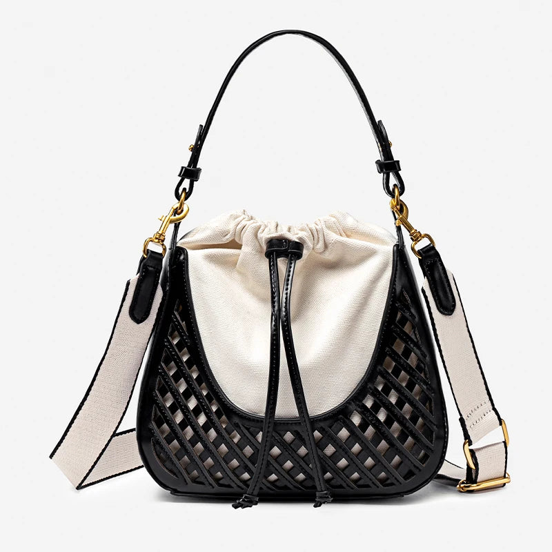 Woven Bucket Shoulder Bag