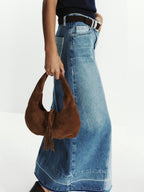 Tassel Nubuck Crossbody Bag