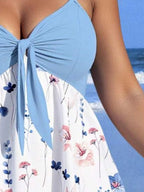 Floral Strappy Vacation Maxi Dress