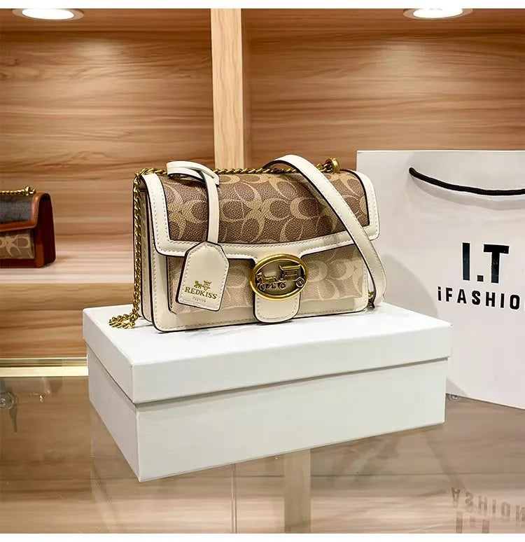 Contrast Box Crossbody Bag