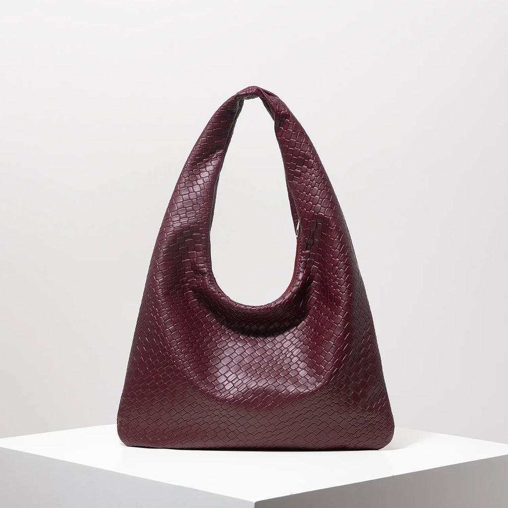 Woven Crescent Shoulder Bag