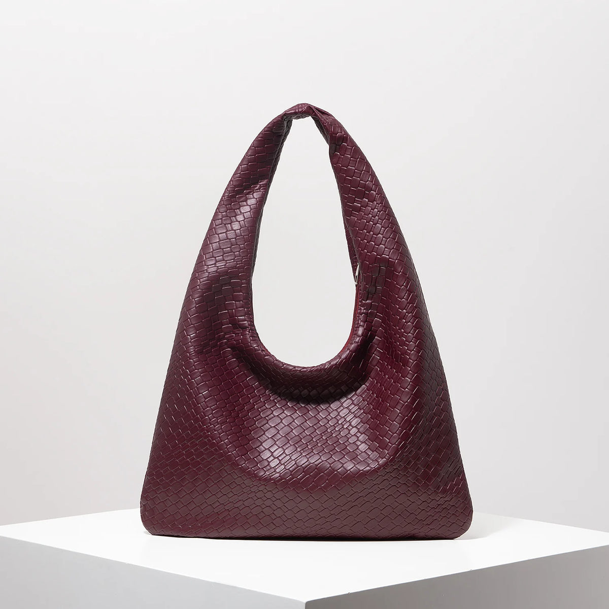 Woven Crescent Shoulder Bag
