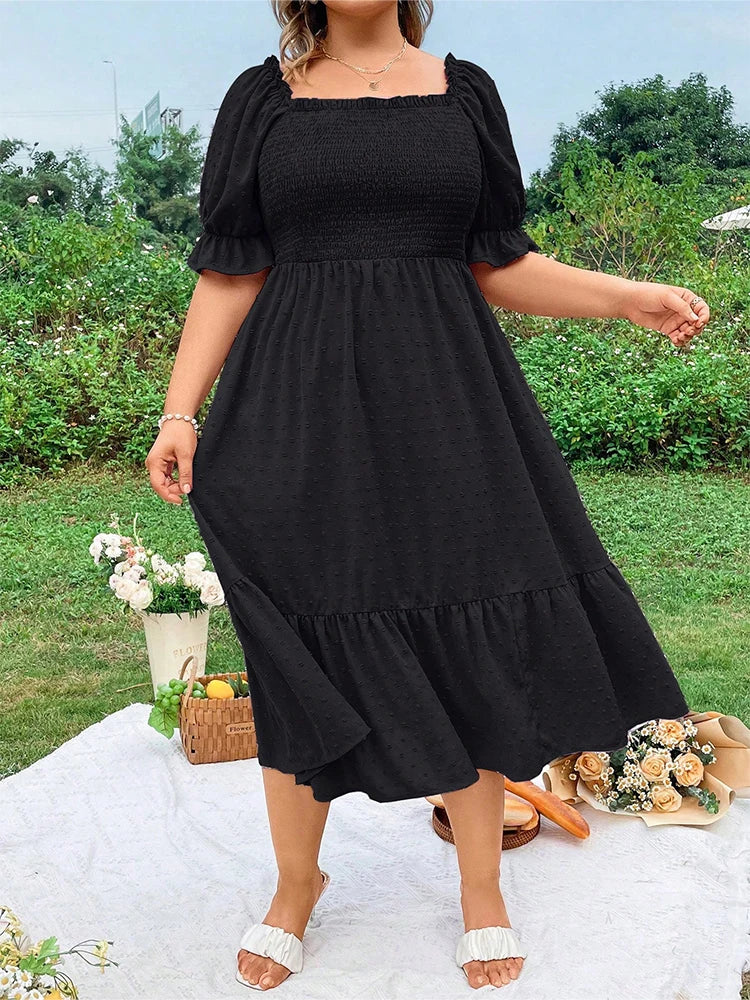 Back-Tied Pure-Color Gown Dress