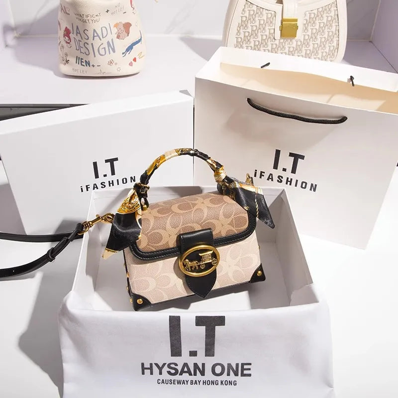 Contrast Box Crossbody Bag