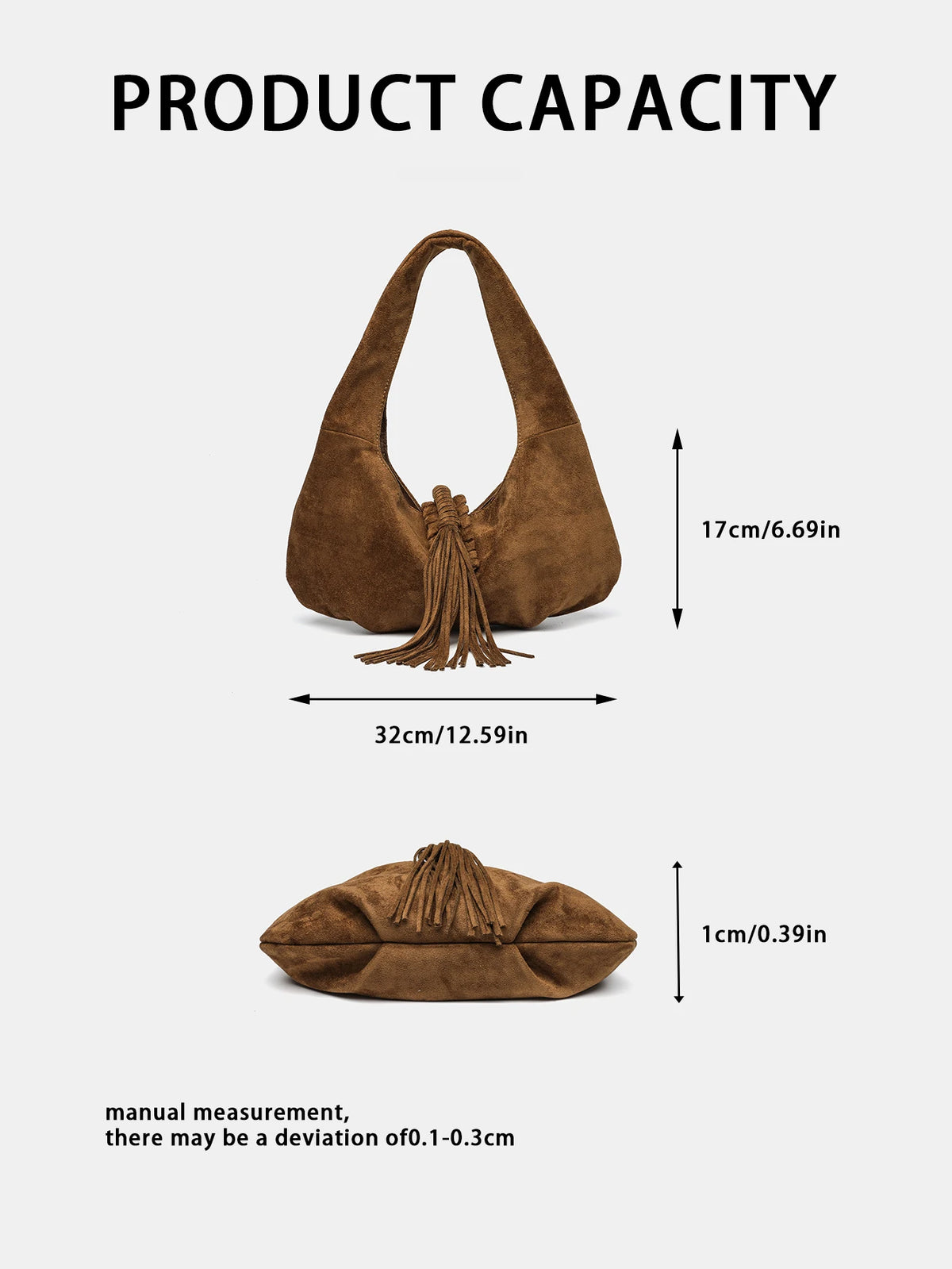Tassel Nubuck Crossbody Bag