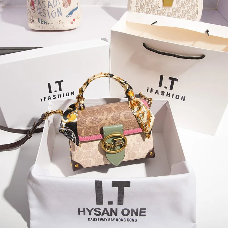 Contrast Box Crossbody Bag
