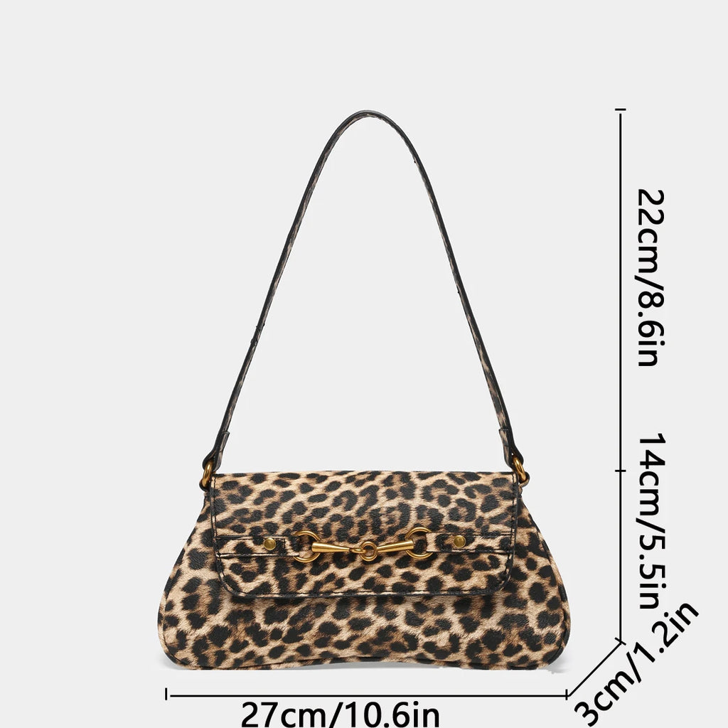 Retro Leopard Underarm Shoulder Bag