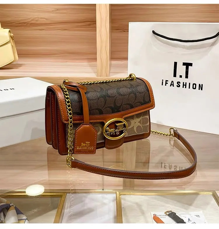 Contrast Box Crossbody Bag