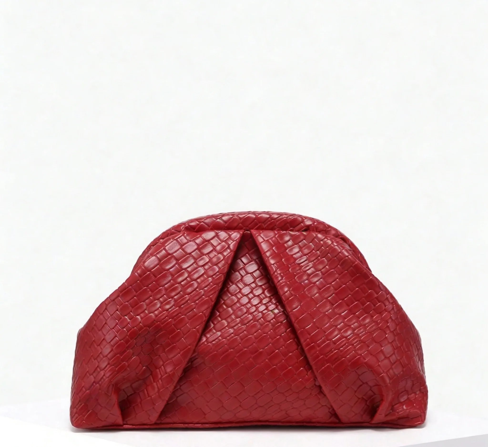 Riveted Pleated Clutch Bag