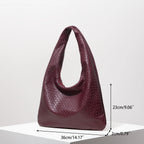 Woven Crescent Shoulder Bag