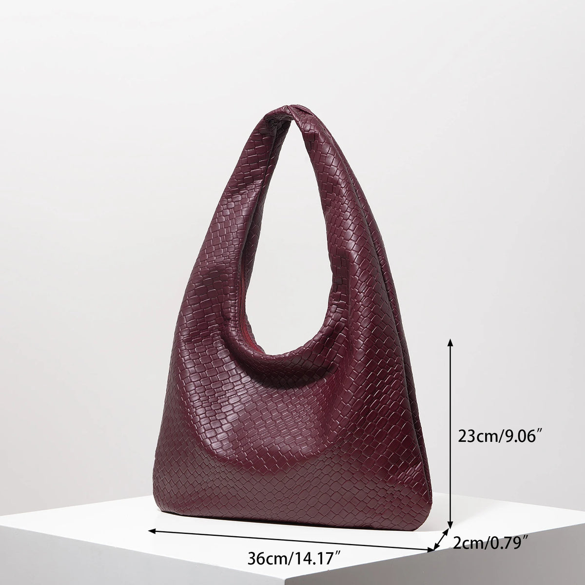 Woven Crescent Shoulder Bag