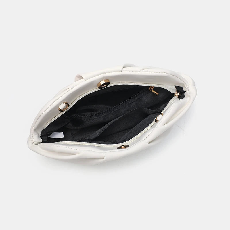 White Cloud Pleated Chain Bag