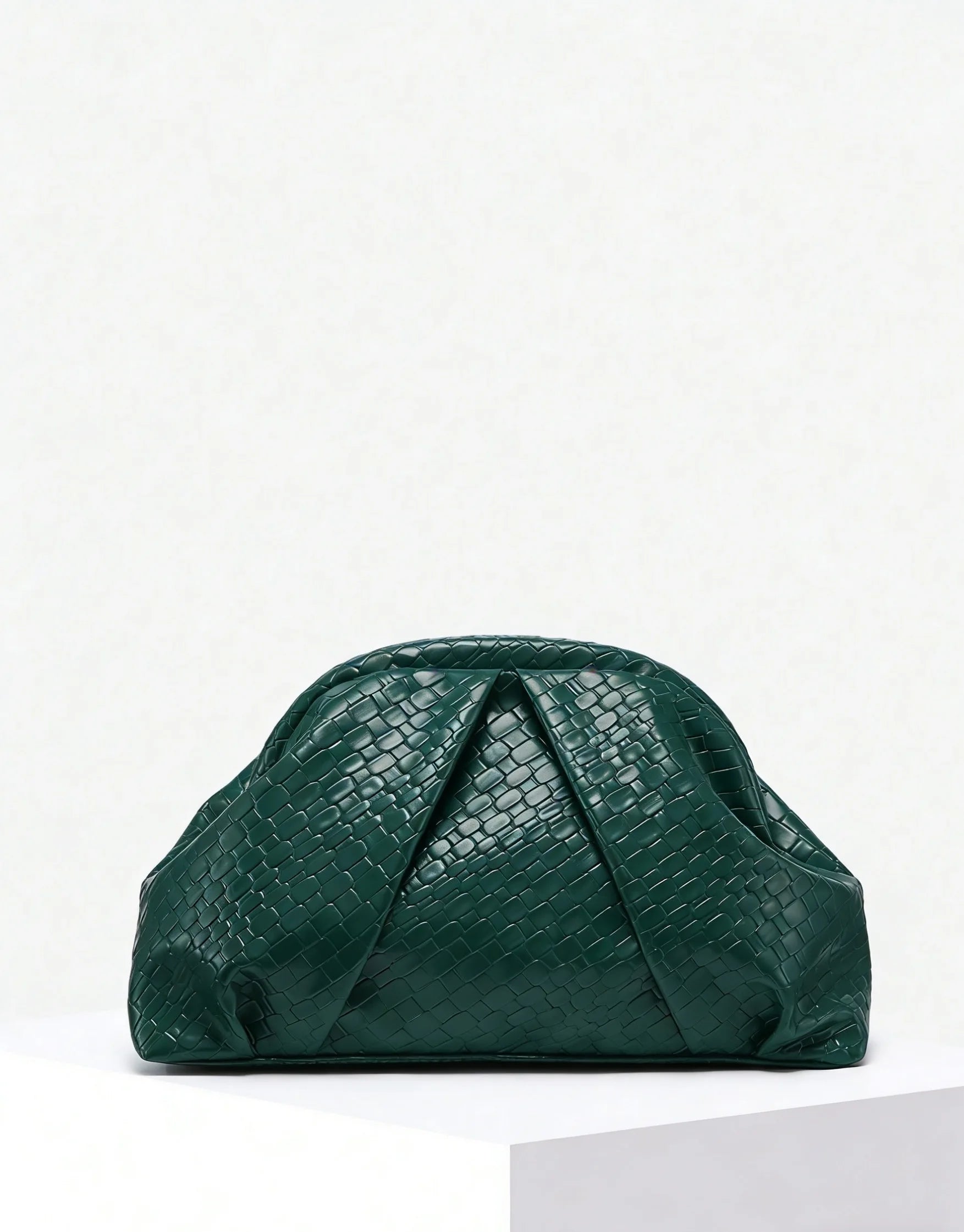 Riveted Pleated Clutch Bag