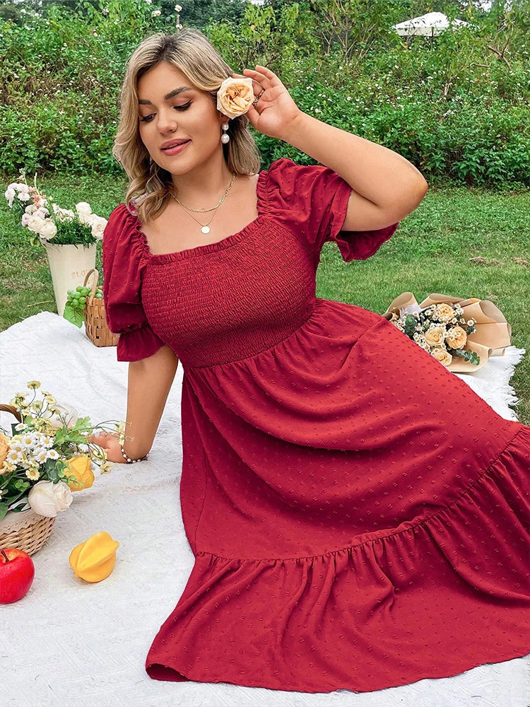 Back-Tied Pure-Color Gown Dress