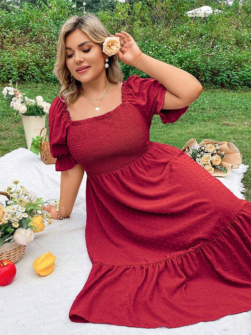 Back-Tied Pure-Color Gown Dress