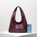 Woven Crescent Shoulder Bag