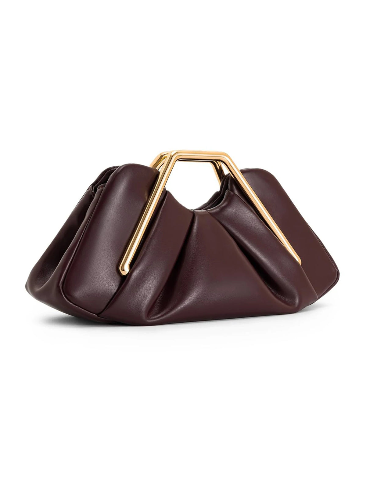 Pleated Cloud Metal-Handle Bag