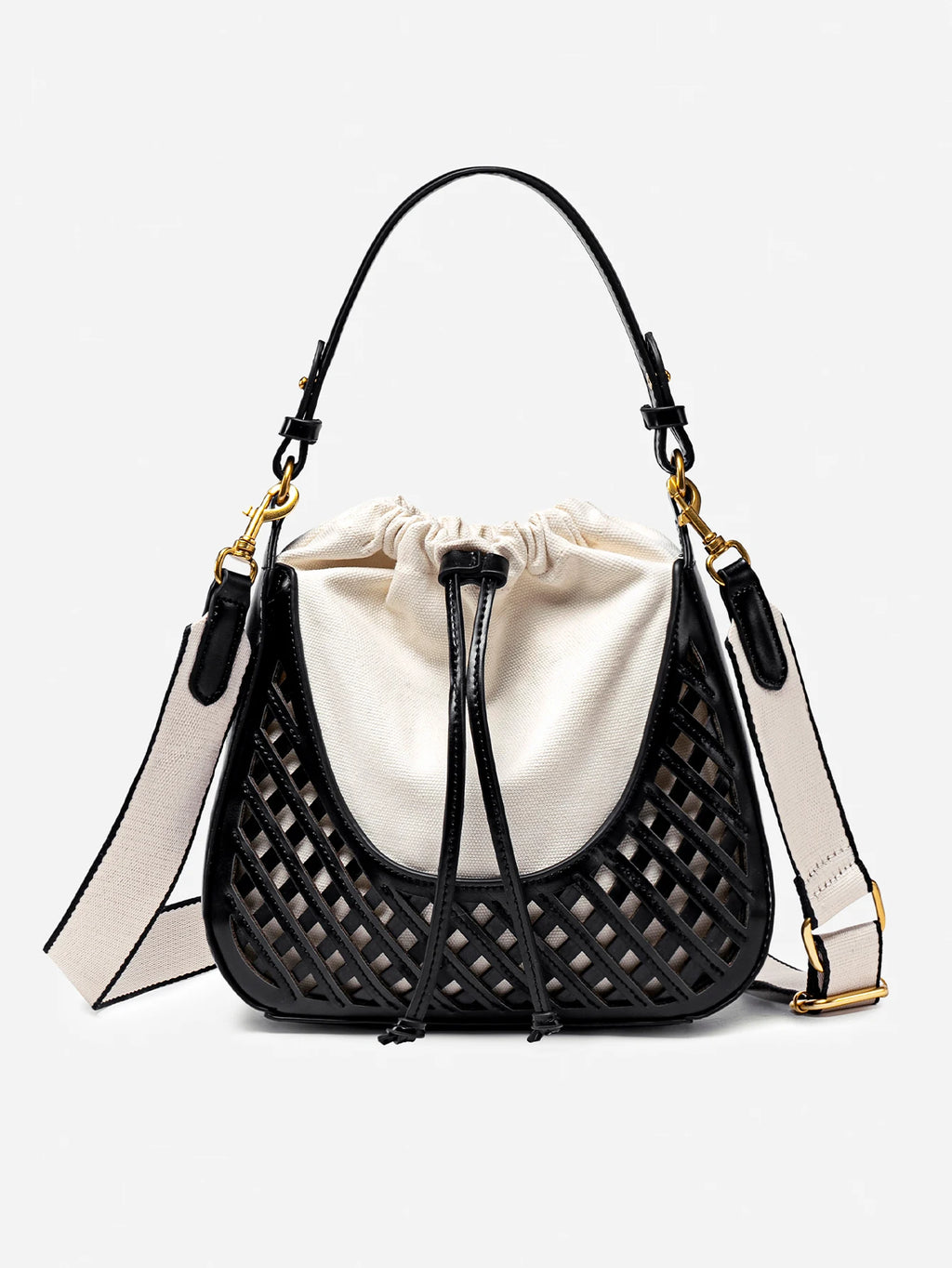 Woven Bucket Shoulder Bag