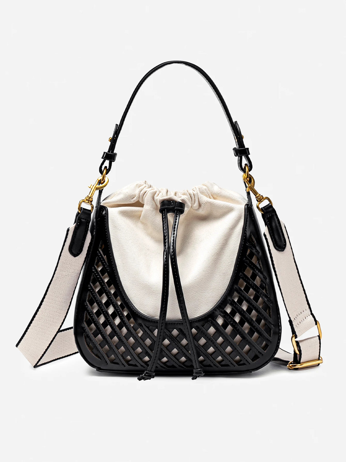Woven Bucket Shoulder Bag