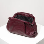 Woven Faux-Leather Clutch Bag