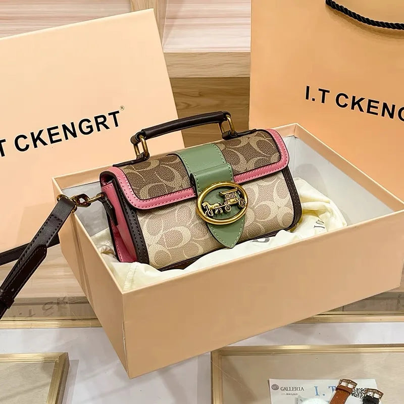 Contrast Box Crossbody Bag