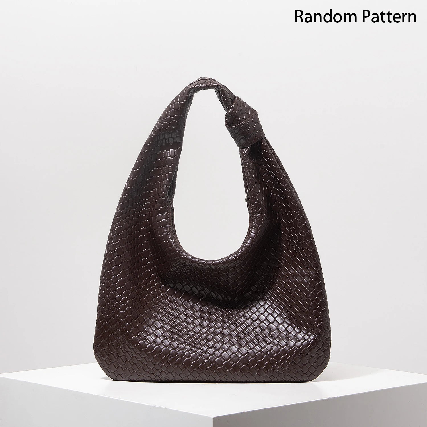 Woven Crescent Shoulder Bag