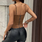 Velvet Sweetheart Corset Crop Top