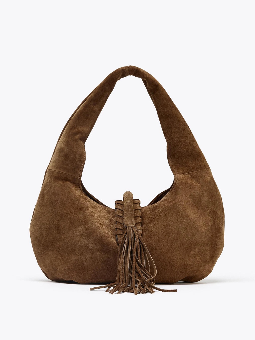 Tassel Nubuck Crossbody Bag