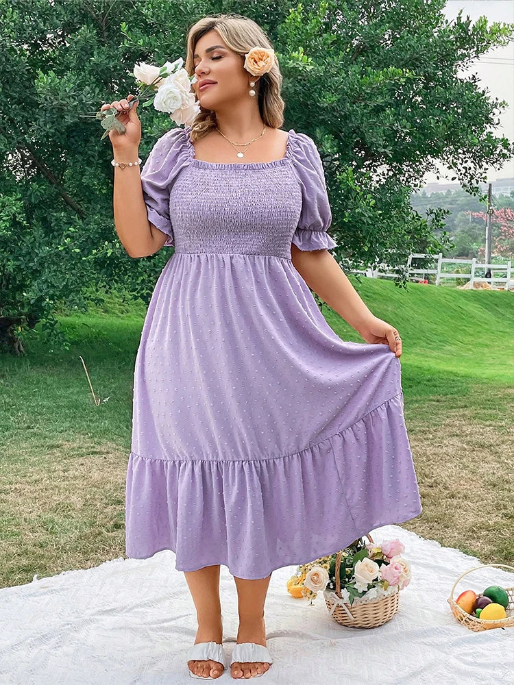 Back-Tied Pure-Color Gown Dress