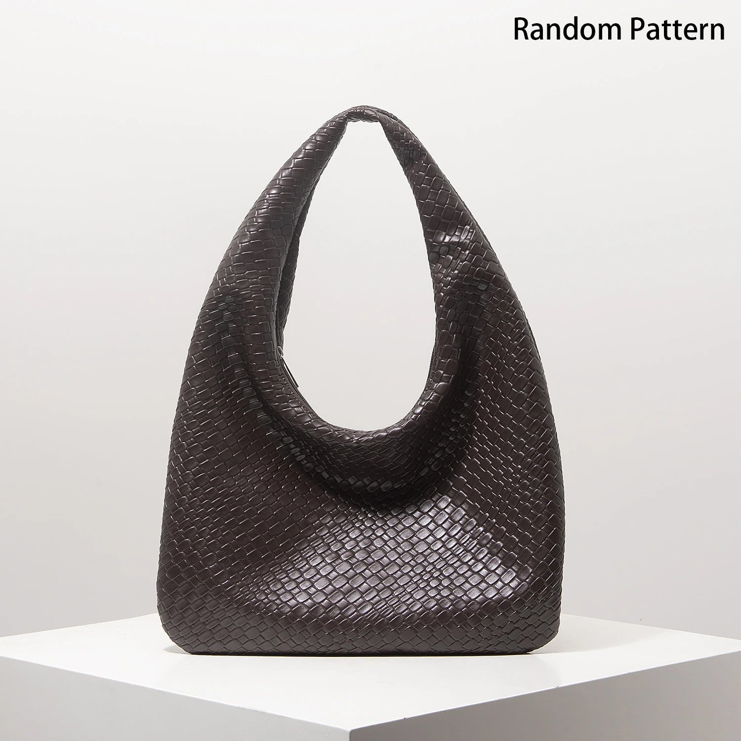 Woven Crescent Shoulder Bag