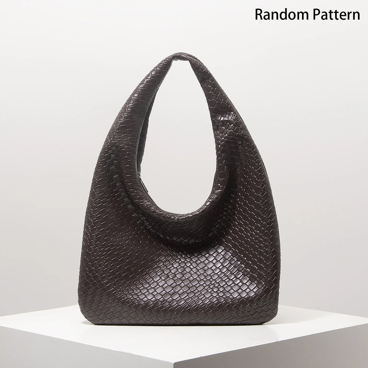 Woven Crescent Shoulder Bag