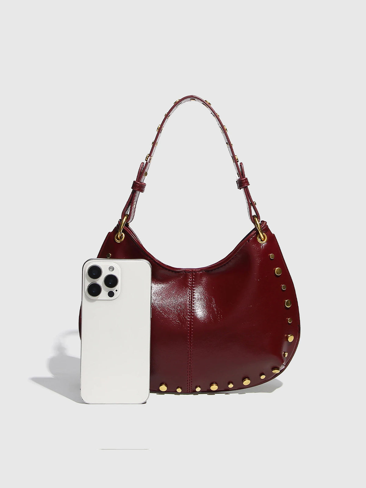 Riveted Chain Boston Bag